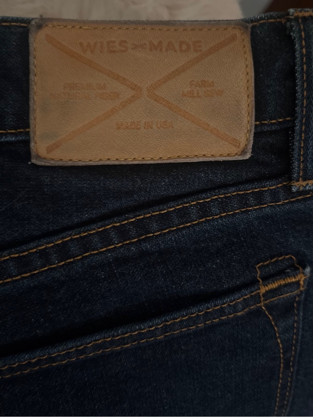 WIES MADE Jack Jeans Mens JACK Raw Selvedge Made in USA Button Fly 🌵 33x32 - Picture 5 of 11